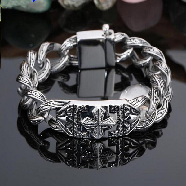 Pulsera retro de eslabones de cadena para hombre