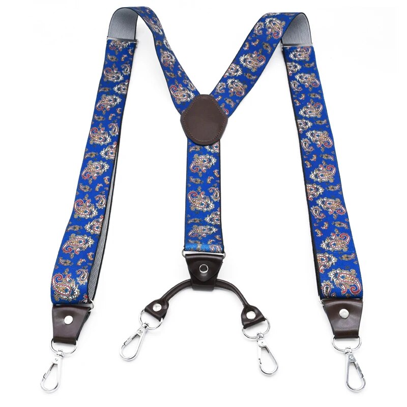 Casual Suspenders 3 Swivel Hooks Belt Loops  Spanex Elastic Suspenders Men Buckle Belt Y-back Shape Trousers Straps