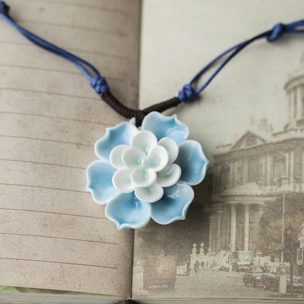 Ceramic flower Women's ceramic classic necklaces & Pendants