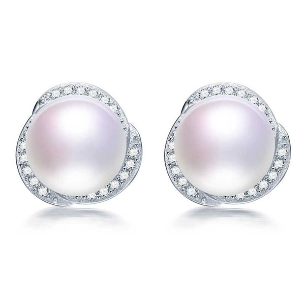 Jewelry real natural freshwater pearl earrings genuine stud earrings fashion gift