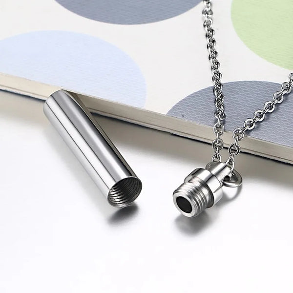 Men Woman Capsule Pendant Necklace
