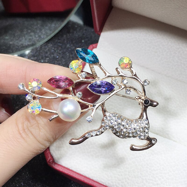High Quality Natural Freshwater Pearl Brooch Pearl Deer Brooch