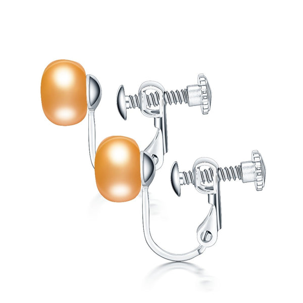 High Quality Fine trendy women pearl clip earrings
