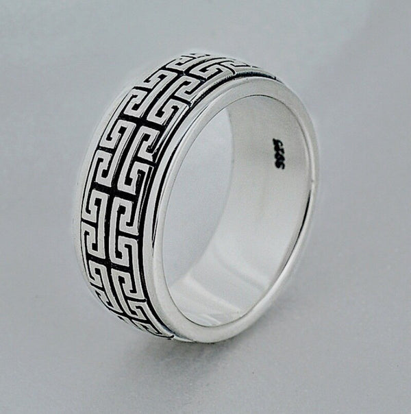 Anillo de plata auténtica. Anillo de plata de ley 925 para hombre y mujer. Anillo S925.