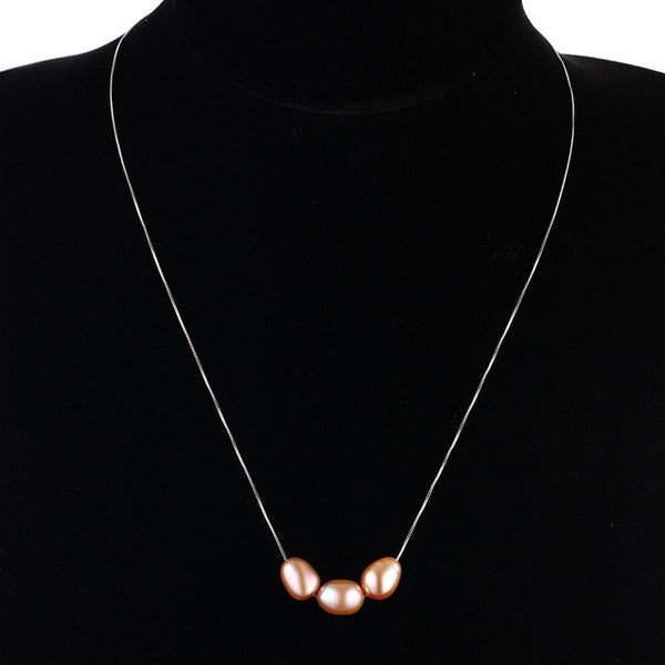 Collar de perlas naturales de agua dulce de alta calidad AAAA de 9-10 mm para mujer