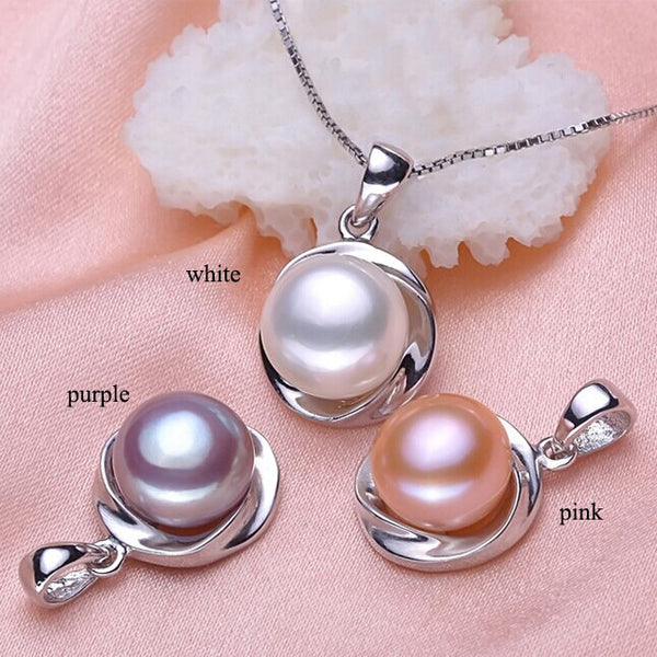 Conjuntos de joyería de perlas de moda: collar y pendientes de perlas naturales de agua dulce.