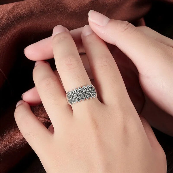 Anillo de plata de ley 925 auténtica para mujer