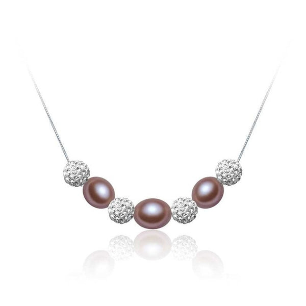 Collares de perlas finas de 8-9 mm para mujer, collar de gota de agua de 4 colores para bodas