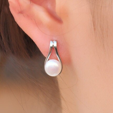 Pearl Earrings For Women Natural Freshwater Pearl 925 Sterling Silver Pearl Jewelry Earrings