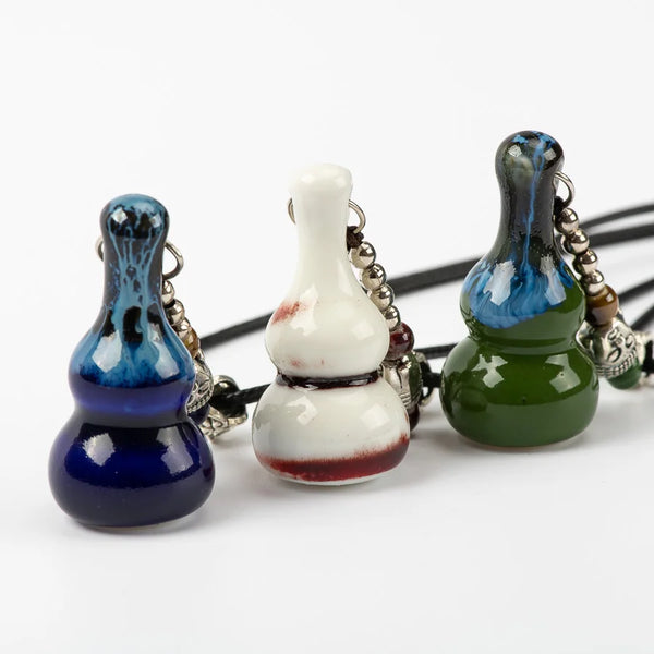 Jingdezhen Calabash Shape Ceramic Beads Necklace vintage necklaces