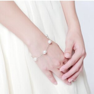 Pulsera de perlas con dijes, joyería de perlas naturales de agua dulce, pulseras de perlas de plata de ley 925 de alta calidad.