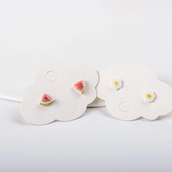 Ceramic Stud Earrings Women's DIY Girl Jewelry