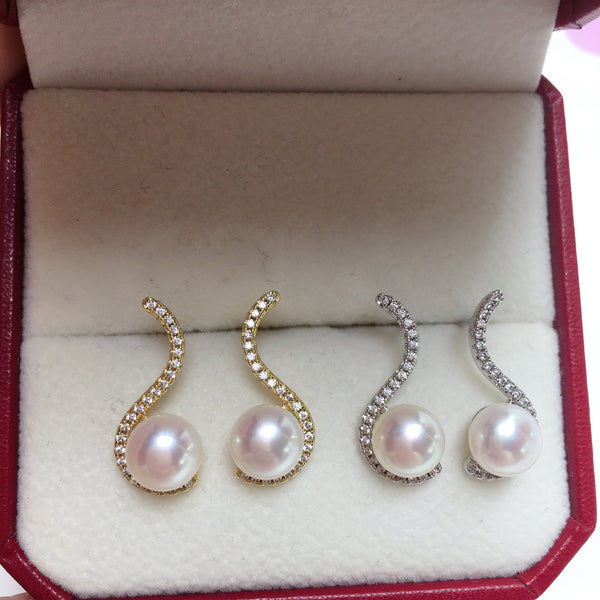 Pearl Earrings 925 Silver Stud Earrings For Women