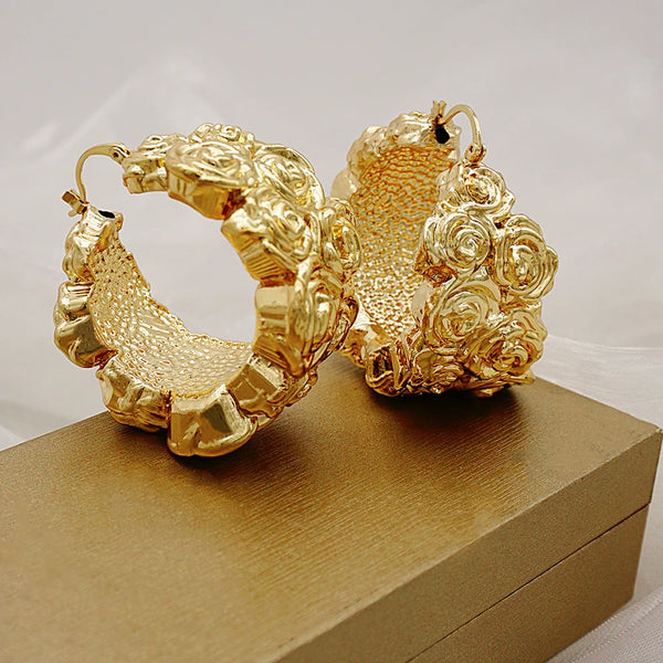 Fashion Jewelry Pendant Bohemia Romantic Earrings Round Drop Copper Hoop Earrings