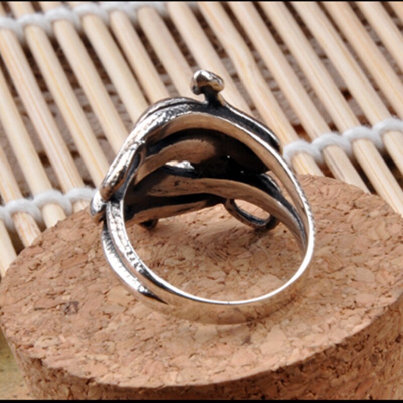 Sterling Silver Double-Headed Snake Ring