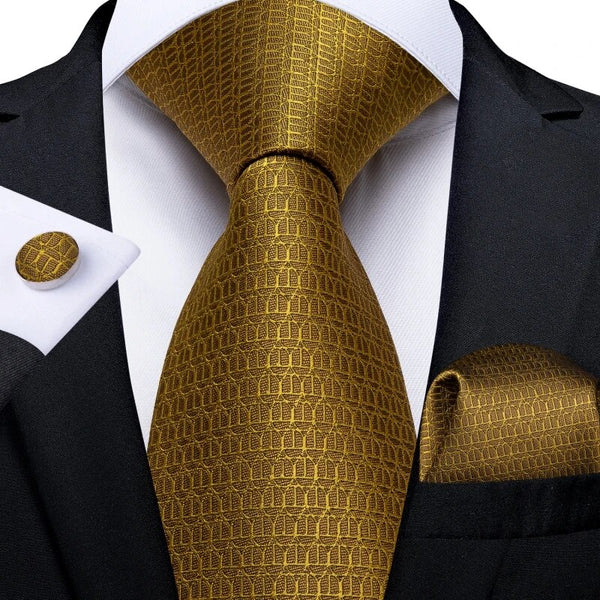 Corbatas clásicas para hombre de 8 cm (paquete de 3), corbata, pañuelo y gemelos, caja de regalo