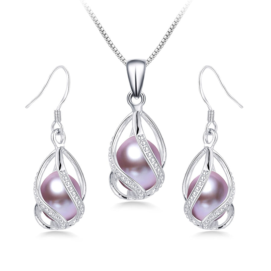 100% Natural Freshwater Pearl Jewelry Sets For Women