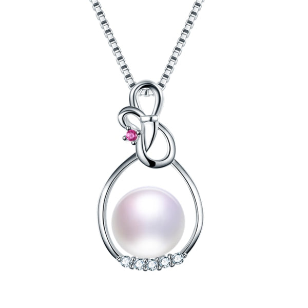Collar con colgante de circonita en plata de ley 925 de joyería de moda 1
