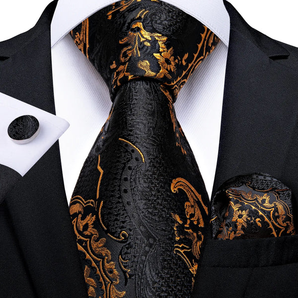 Gift Box Pack 3pcs Fashion Men Red Black Blue Paisley Men's