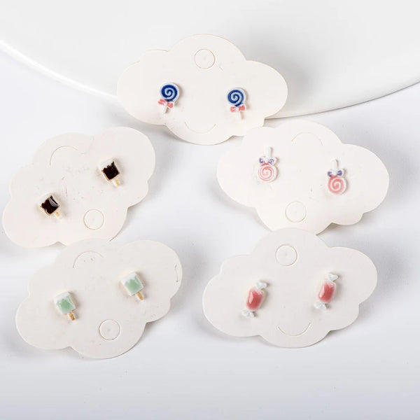 Small Cute Colorful Summer Ceramic Earrings