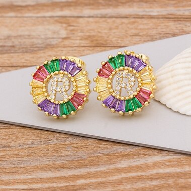 Pendientes con 26 letras iniciales, regalo ideal para mujer