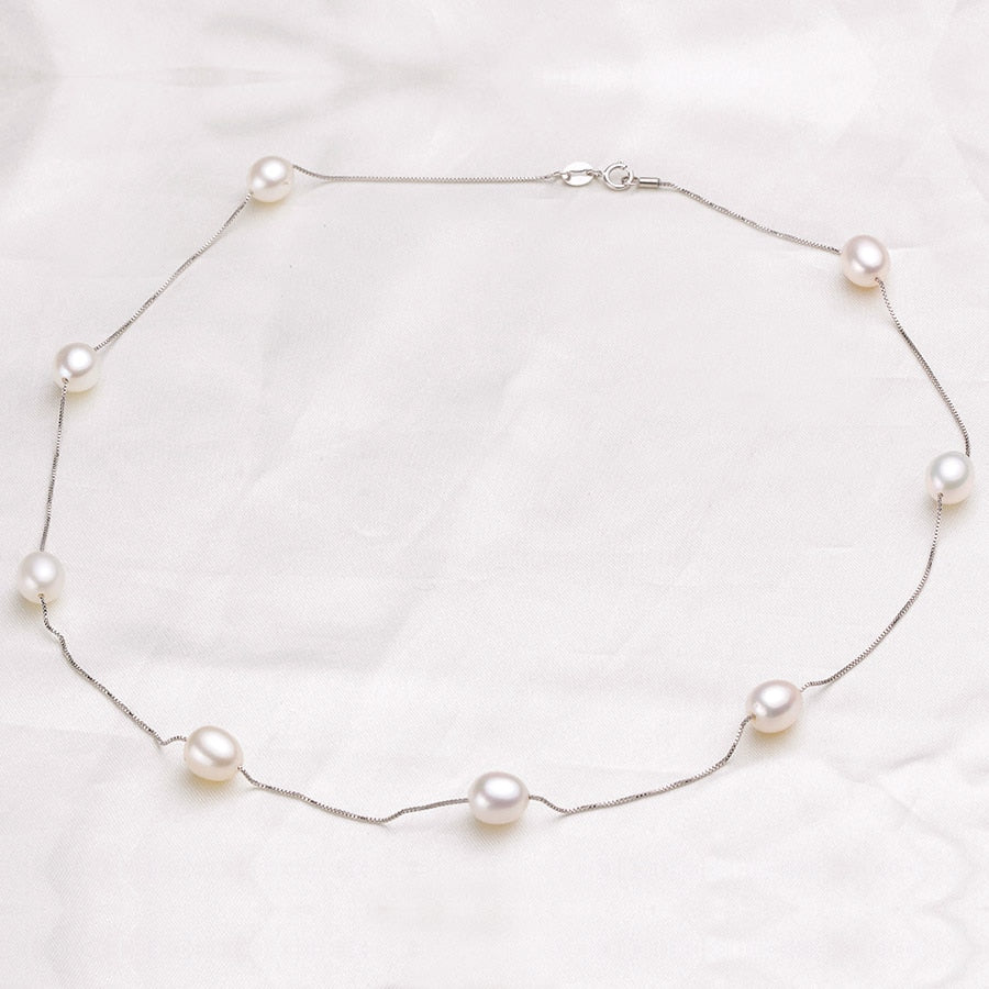 45cm AAAA Natural Freshwater Pearl Chains Necklaces For Women