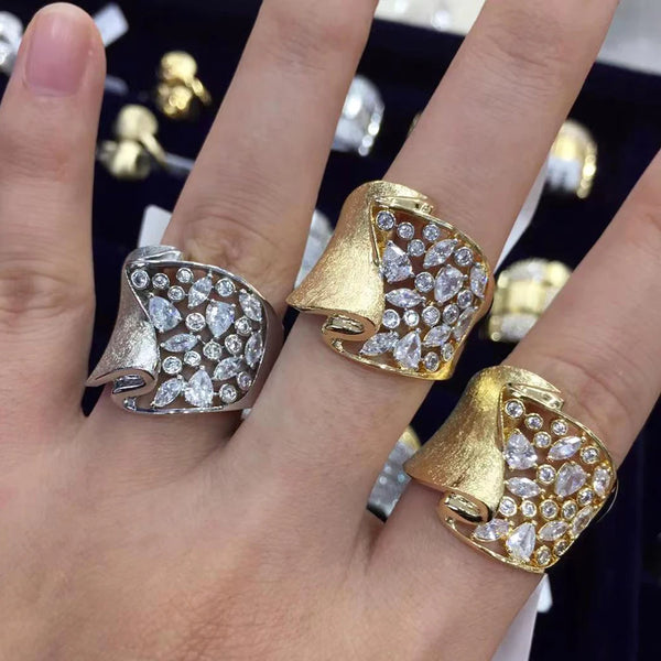 High Quality HOT New Luxury Trendy Vintage golden Rings