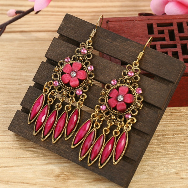 Pendientes de borlas vintage para mujer