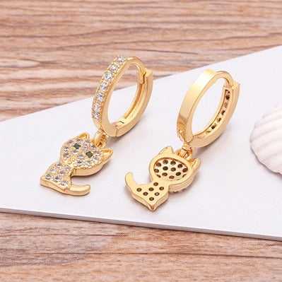 Pendientes colgantes de cristal con forma de piña para mujer