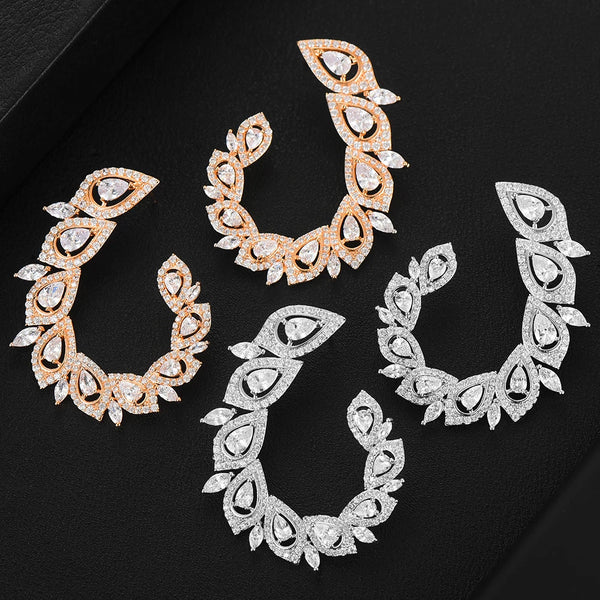 New Luxury Trendy Romantic Dangle Earrings For Bridal Wedding Trendy Daily Earrings