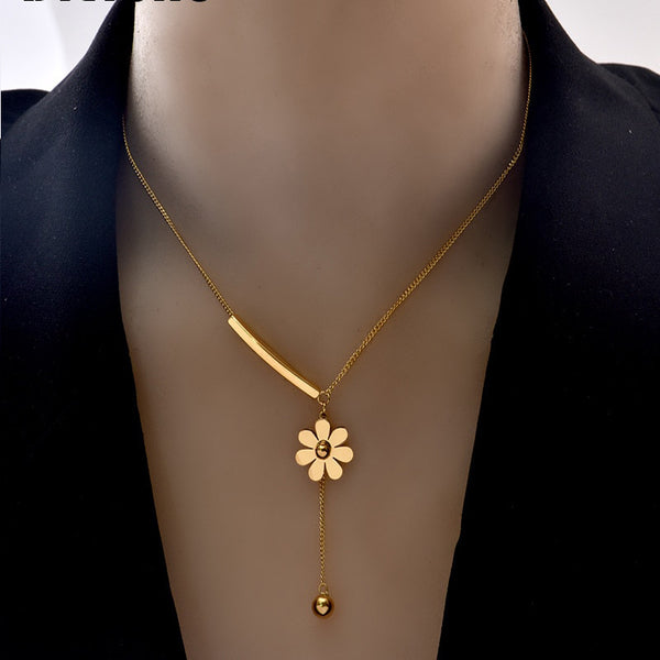 316L Stainless Steel  Hot Sale Beautiful Flower Hanging Chain