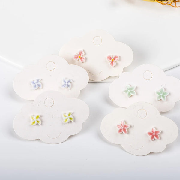Small Cute Colorful Summer Ceramic Earrings