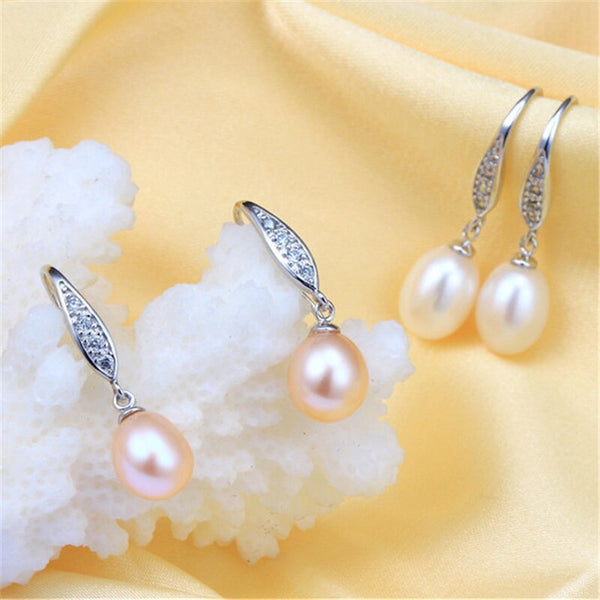 High Quality Drop Pearl Earrings 925 Sterling Silver Earrings For Women