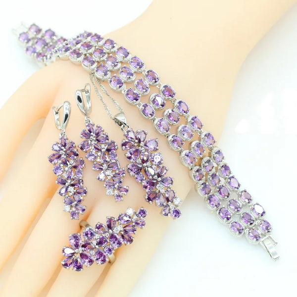 Purple Zirconia Jewelry Sets for Women