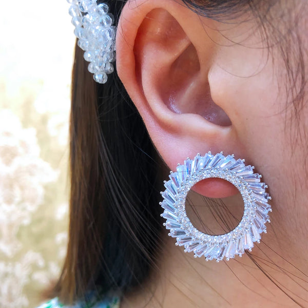 Romantic Summer beach shiny Sparkly Stud Earrings