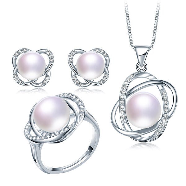 Conjunto de joyas de boda para mujer de plata de ley 925 muy recomendado