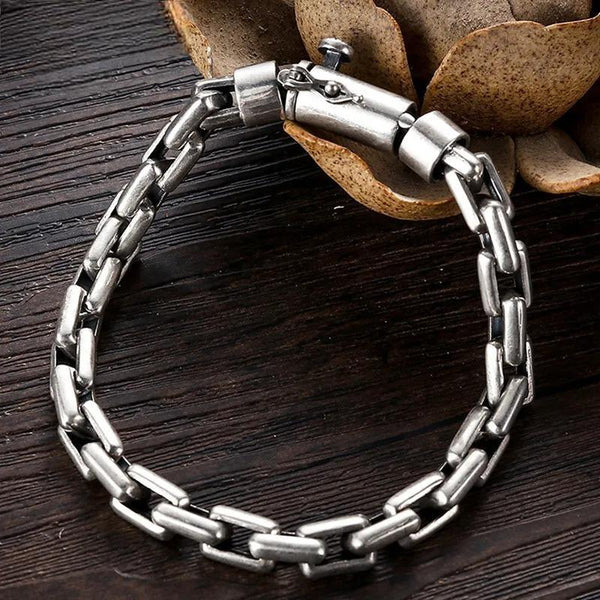 Pulsera de hombre de plata de ley 925 con cierre de palanca de 6/8 mm.