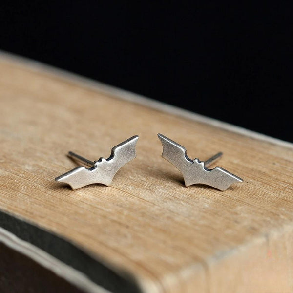 Pendientes vintage de Batman en plata de ley 925