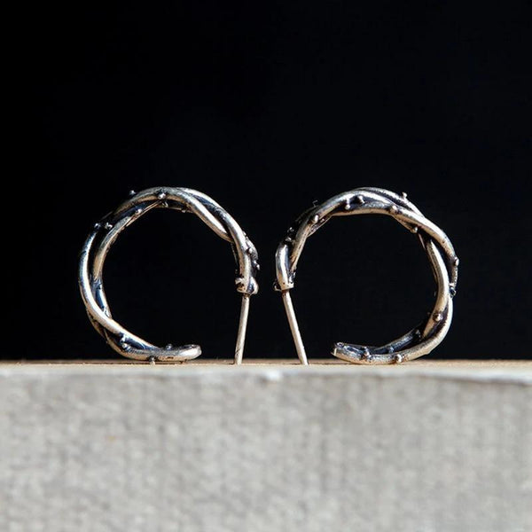Pendientes de espina con diseño original y auténtico, accesorios para mujer.