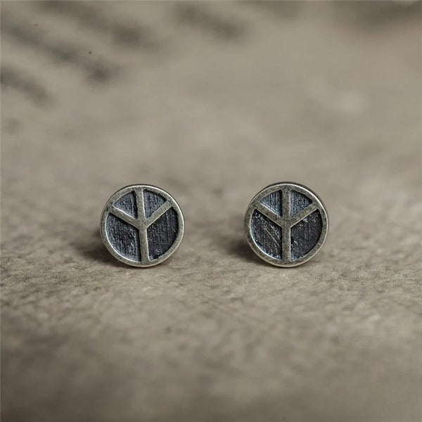Pendientes de plata de ley 925 con diseño de avión retro creativo para hombre