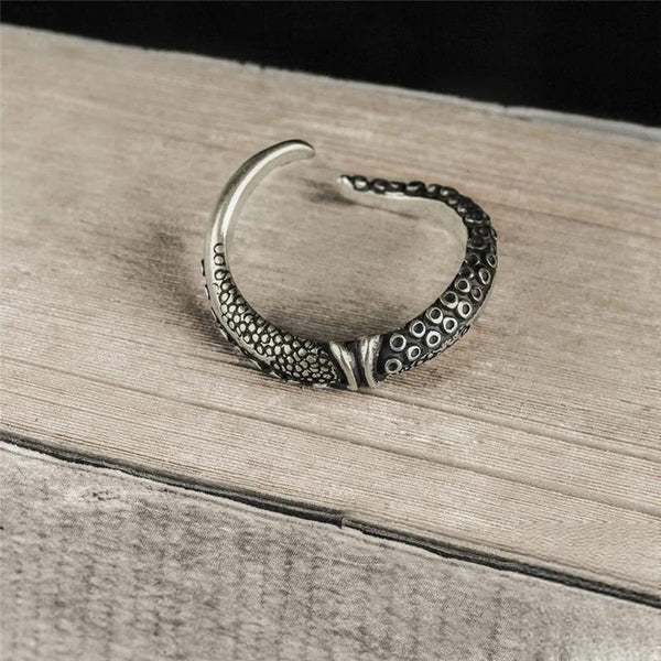 Anillo de plata de ley 925 con forma de pulpo para hombre. Anillos marineros.