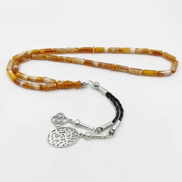 Rosario islámico Tasbih para hombre, accesorios árabes, pulsera de 33 cuentas, cuentas de oración musulmanas, regalo para Eid