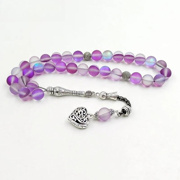 Rosario de cristal tasbih para mujer, regalo musulmán, rosario de Ramadán, pulsera Misbaha con cuentas de oración