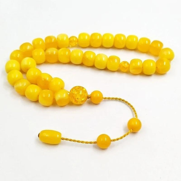 Pulsera de cuentas de oración de resina amarilla, regalos musulmanes ADHA