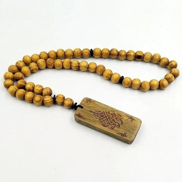 Madera de haya natural Tasbih 33 45 51 66 99 Cuentas de oración Misbaha para hombre