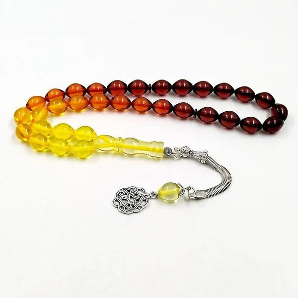 Pulsera de cuentas de rosario de resina roja Tasbih Misbaha, accesorios islámicos, cuentas de oración