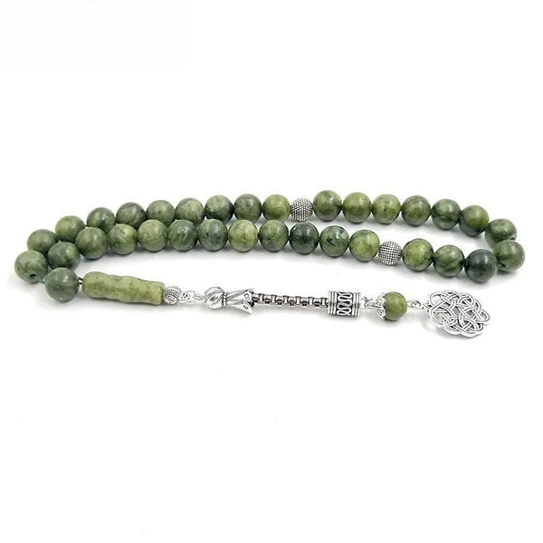 Pulsera musulmana Tasbih con 33 cuentas de peridoto natural