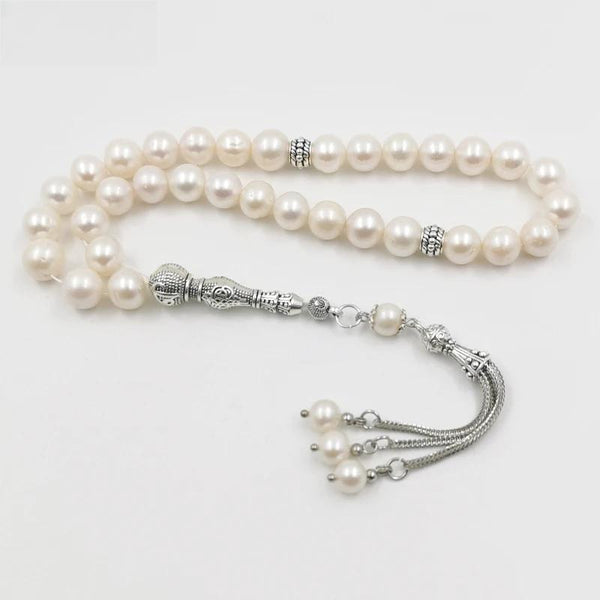 Pulsera de perlas Tasbih naturales, estilo gran oferta, con perlas de agua dulce, rosario misbaha, regalo de amor para mujer