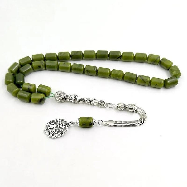 Tasbih Pulsera musulmana de peridoto natural Misbaha Regalo islámico
