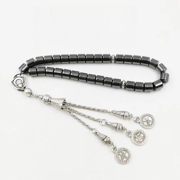 Tasbih de hematita natural, precio especial para Ramadán, para musulmanes, 33 cuentas de oración, rosario islámico, regalo